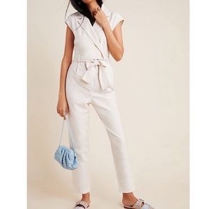 Anthropologie. Eliza Jumpsuit. Ivory / off white.